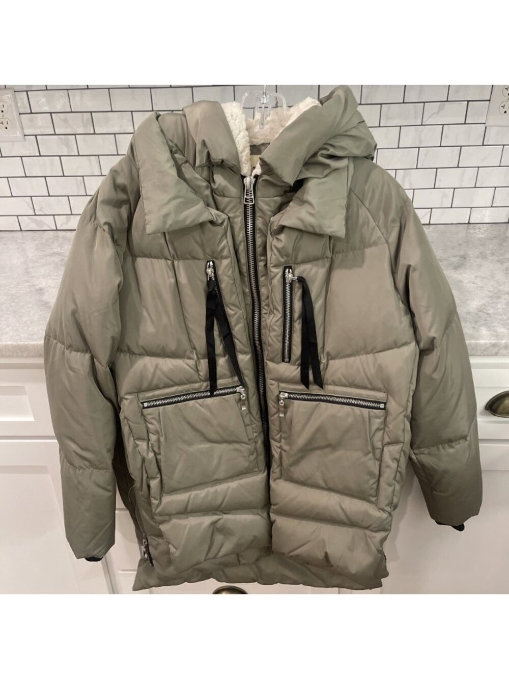 Orolay Down Jacket Womens Medium Green Thickened Hood Insulated Duck Coat Snow